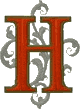 Gothic 5 letter H Larger