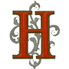 Gothic 5 letter H Larger