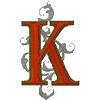 Gothic 5 letter K Larger