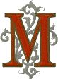 Gothic 5 letter M Larger