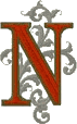 Gothic 5 letter N Larger
