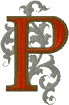 Gothic 5 letter P Larger