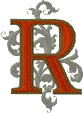Gothic 5 letter R Larger