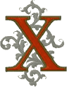 Gothic 5 letter X Larger