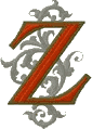 Gothic 5 letter Z Larger