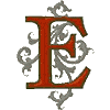 Gothic 5 letter E Smaller