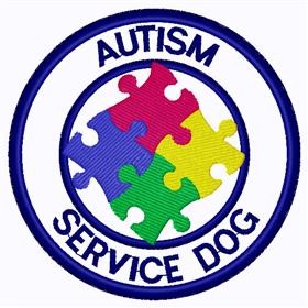 Autism service dog outlet patch