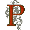 Gothic 5 letter P Smaller