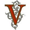 Gothic 5 letter V Smaller