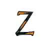 Art Nouveau 2 Letter Z, Small