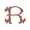 Gothic 4 letter R, wide