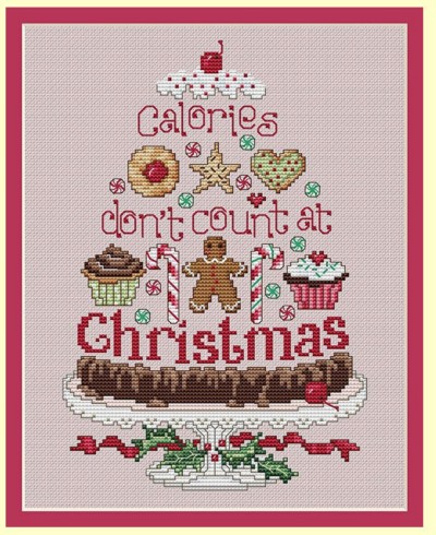 Christmas Calories Cross Stitch Pattern