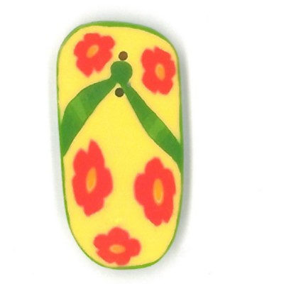 Green Flip Flops Button
