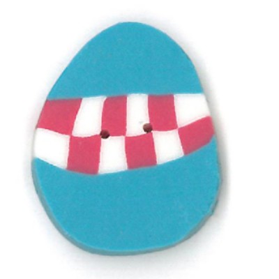 Blue Easter Egg Button