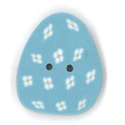 Small Blue Egg Button