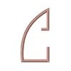 Circle 2 XL Letter C, Left