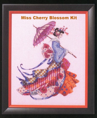 Miss Cherry Blossom Cross Stitch Kit