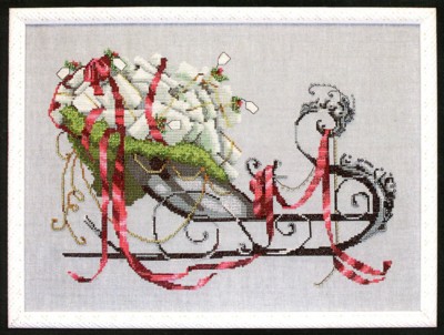 Santa's Sleigh Cross Stitch Pattern
