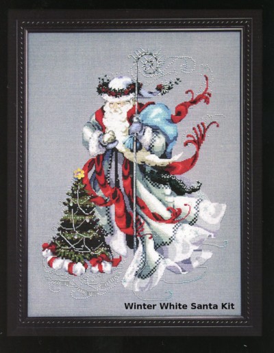 Winter White Santa Cross Stitch Kit