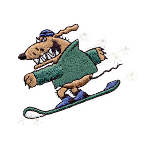 Snowboard Dog
