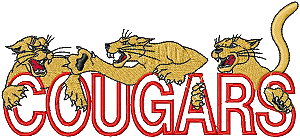 Cougars Logo with Appliqué Text