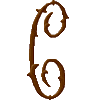 Jefferson Monogram Letter C, Smaller