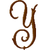 Jefferson Monogram Letter Y, Smaller