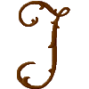 Jefferson Monogram Letter T, Larger
