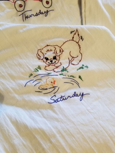Puppy Tea Towel - Saturday