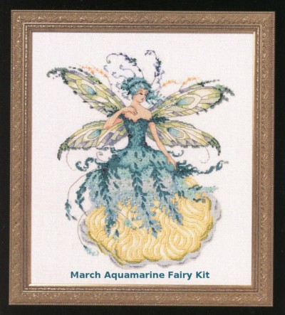 March Aquamarine Fairy Cross Stitch Kit