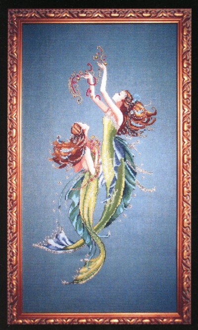 Mermaids Of The Deep Blue Cross Stitch Pattern