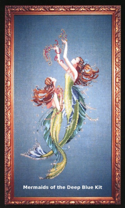 Mermaids Of The Deep Blue Cross Stitch Kit