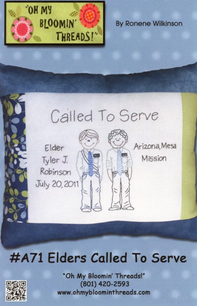 Elders Called to Serve Embroidery Pattern