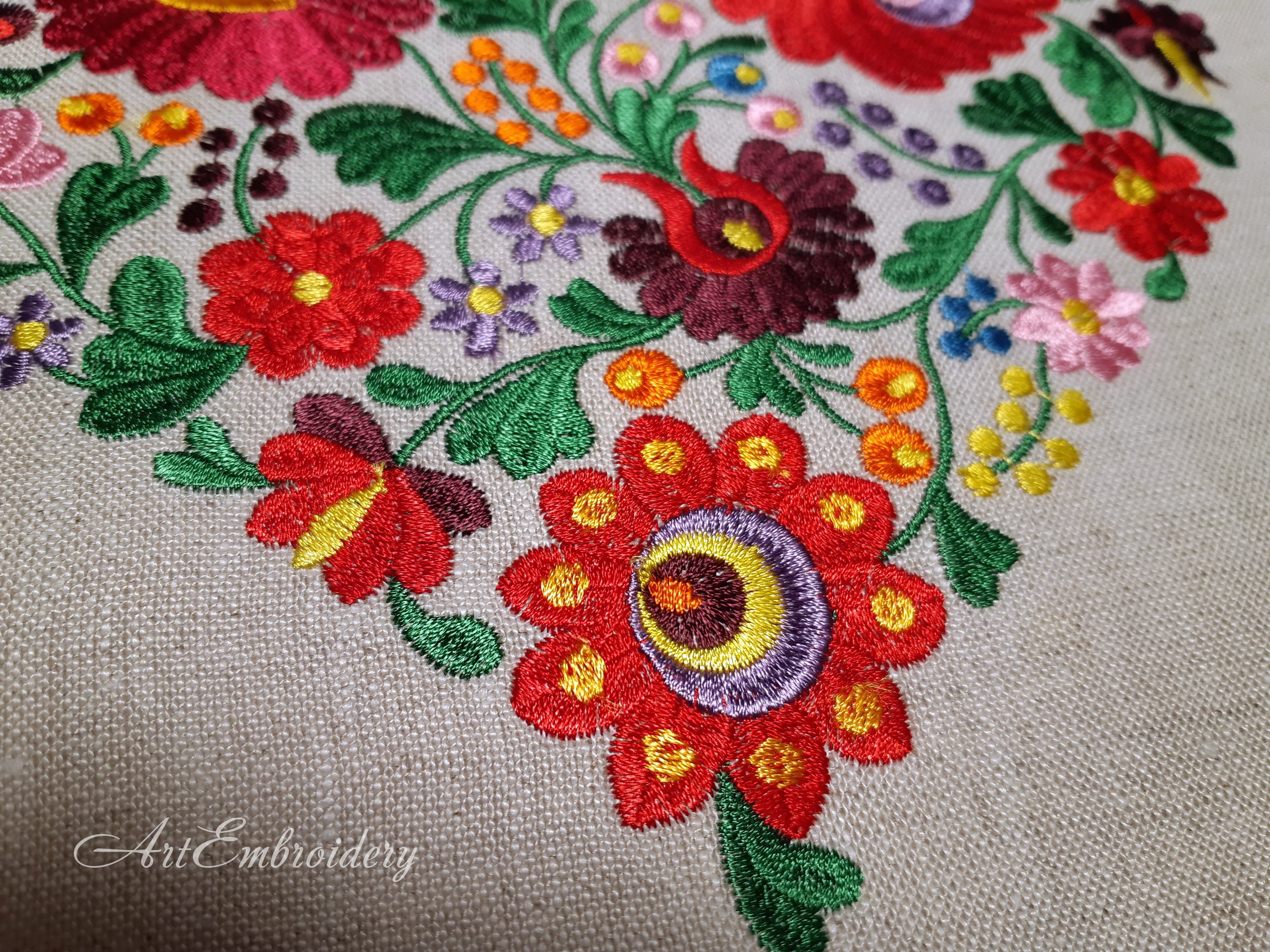 Hungarian Ethnic Floral Heart Embroidery Design Collection by ArtEmbroidery