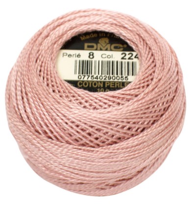 DMC Pearl Cotton Balls Article 116 Size 8 / 224 V LT Shell Pink