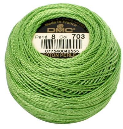 DMC Pearl Cotton Balls Article 116 Size 8 / 703 Chartreuse