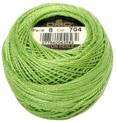 DMC Pearl Cotton Balls Article 116 Size 8 / 704 Bright Chartreuse