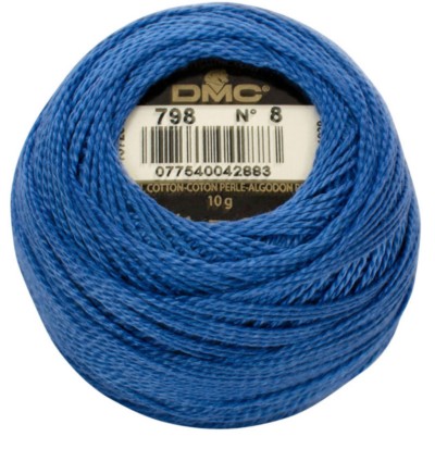 DMC Pearl Cotton Balls Article 116 Size 8 / 798 DK Delft Blue