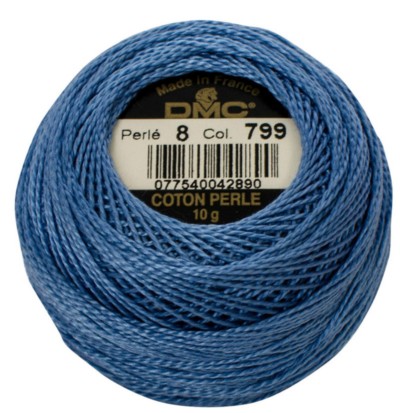 DMC Pearl Cotton Ball Size 8 87yd Medium Delft Blue