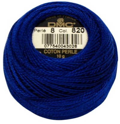 DMC Pearl Cotton Balls Article 116 Size 8 / 820 V DK Royal Blue