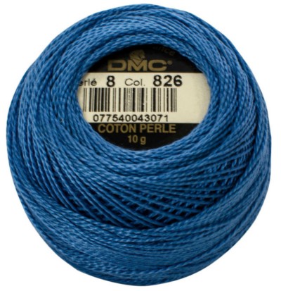 DMC Pearl Cotton Balls Article 116 Size 8 / 826 MD Blue