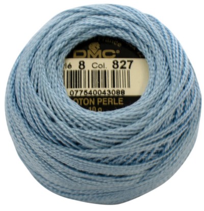 DMC Pearl Cotton Balls Article 116 Size 8 / 827 V LT Blue