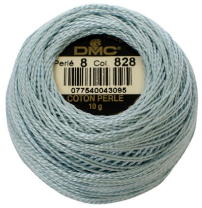 DMC Pearl Cotton Ball Size 8 87yd Ultra Very Light Blue