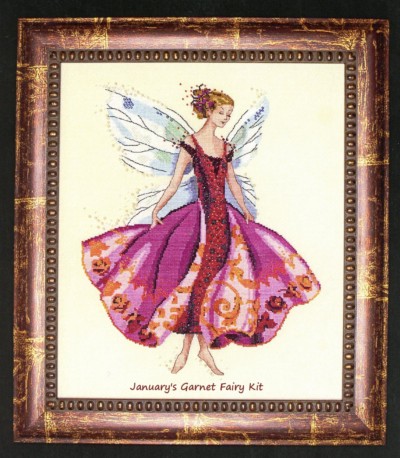 January's Garnet Fairy Cross Stitch Kit