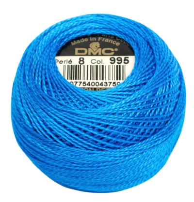 DMC Pearl Cotton Balls Article 116 Size 8 / 995 DK Electric Blue