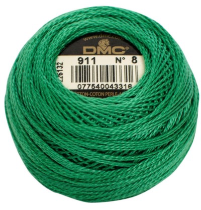 DMC Pearl Cotton Balls Article 116 Size 8 / 911 MD Emerald Green