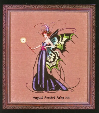 August Peridot Fairy Cross Stitch Kit