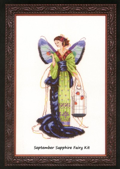 September Sapphire Fairy Cross Stitch Kit