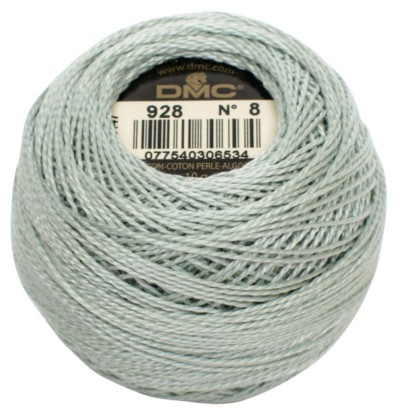 DMC Pearl Cotton Balls Article 116 Size 8 / 928 V LT Gray Green