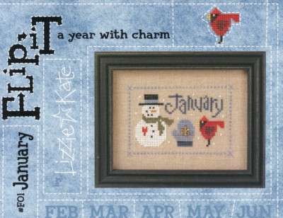 Flip it Year January Cross Stitch Pattern
